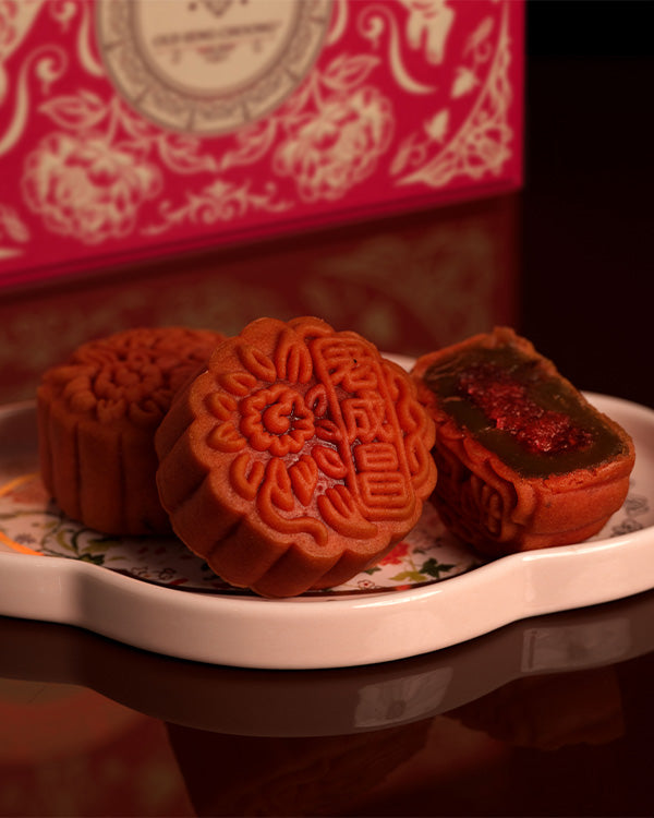 Peach Oolong with Roselle Cranberry Mooncake Set 白桃洛神乌龙