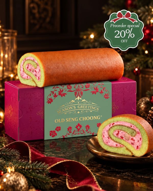 Watermelon Lychee Swissroll with Raspberry bits