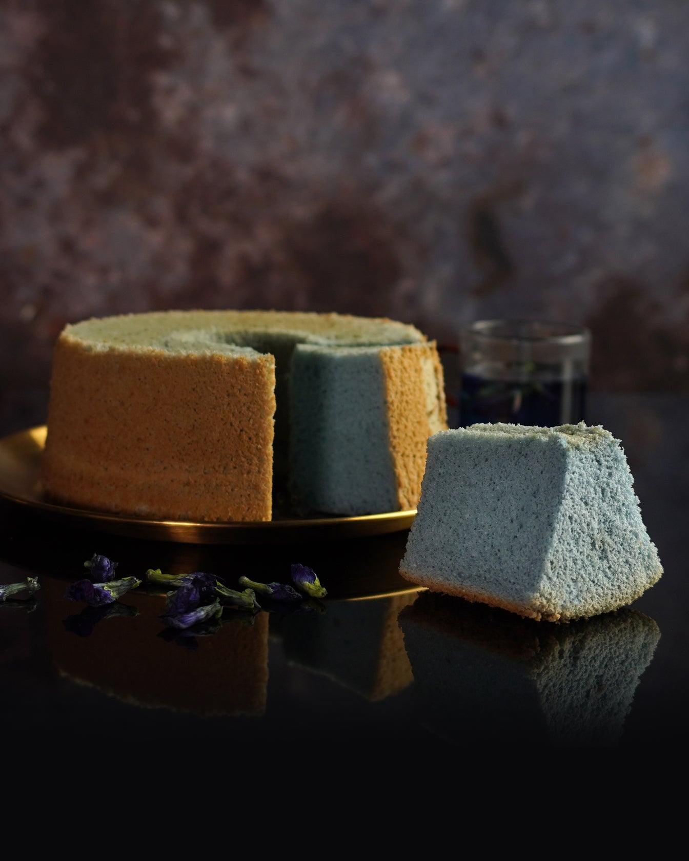 Coconut Blue Pea Chiffon Cake