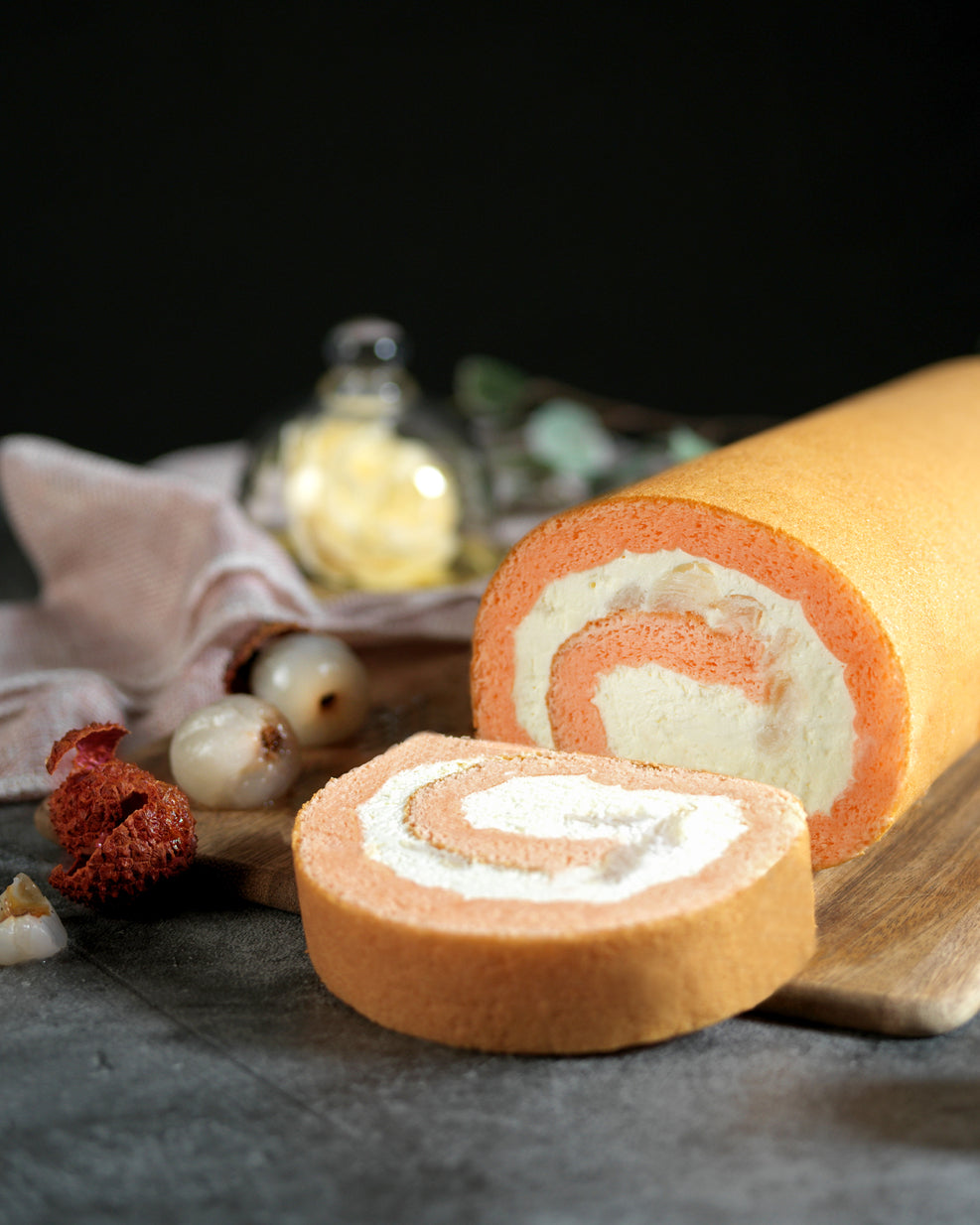 Lychee Martini Swiss Roll